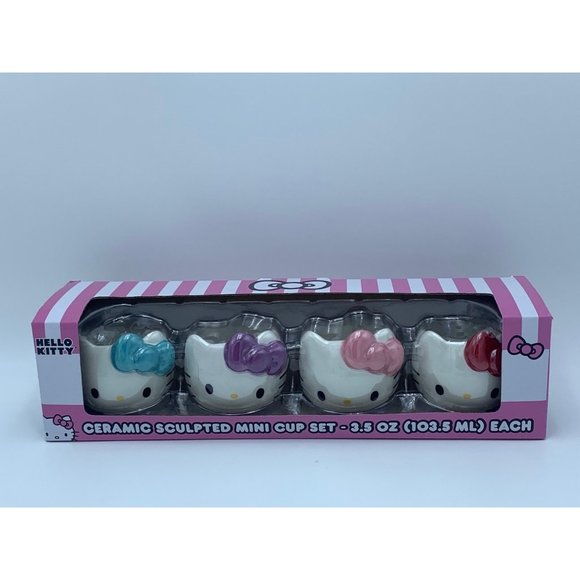 Hello Kitty Ceramic Sculpted Mini Cup Set - Picture 1 of 8